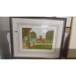 Vincent Haddelsey (1934-2010) Limited edition horse racing themed lithographic print 42/50