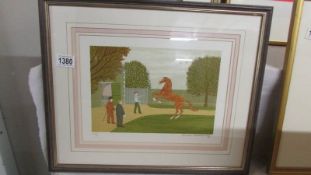 Vincent Haddelsey (1934-2010) Limited edition horse racing themed lithographic print 42/50