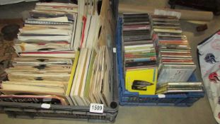 A large quantity of 45 rpm records and CD's.