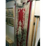 An ornamental style red & cream coloured runner/rug (approximately 237cm long x 69cm wide) (