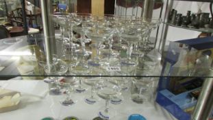 Thirty Babycham glasses, all in good condition.