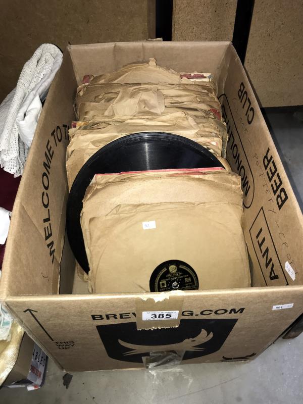 A box of 78 rpm records