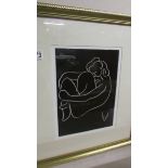 Henri Matisse (1869-1954) Female nude print of a linocut 'Pasiphae' Circa 1990's.