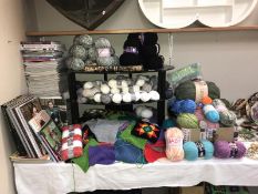 A good lot of knitting yarn (new and used) and knitting books and magazines COLLECT ONLY