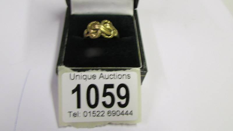 An 18ct gold rope twist ring, size P half, 4.4 grams. - Image 2 of 2
