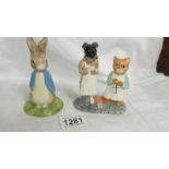 A Beswick Sweet Peter Rabbit, Gold Editiion and a Beswick Ginger and Pickles, Gold Edition.