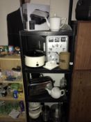 4 shelves of kitchenalia (COLLECT ONLY)