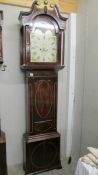 A mahogany 8 day painted dial Grandfather clock, Robt Jones, Connay,