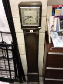 A 1930's Harris of Spalding Grandmother clock, No key or glass door (height 153cm) (COLLECT ONLY)