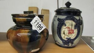 Two 19th century tobacco jars.