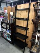 A Habitat ladder shelf in black (COLLECT ONLY)