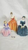 Three Royal Doulton figurines - Dinky do, Cherie HN2341 and Fair Lady HN5274.