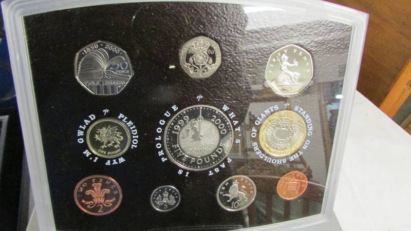 A 2005 UK Battle of Trafalgaar Nelson proof set and a year 2000 executive proof coin collection. - Image 2 of 3