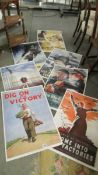 A collection of replica WW2 posters.