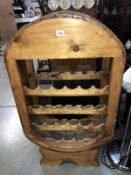 A Mexican hand built wine rack