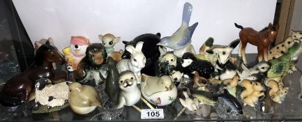A large selection of animal ornaments
