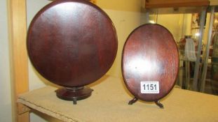 Two mahogany tip top table traveller's samples.