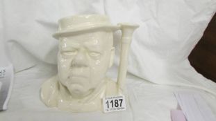 A vintage white Toby jug from the North American heritage, a limited edition of W. C. Fields