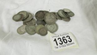 30 pre 1946 silver coins, 87 grams.