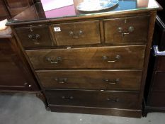 An Edwardian mahogany chest of drawers (92cm x 42cm x 101cm high) (COLLECT ONLY)