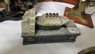 A 'Titanic' mechanical money box.