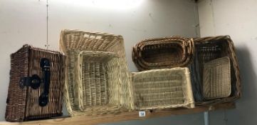 A selection of wicker baskets etc (COLLECT ONLY)