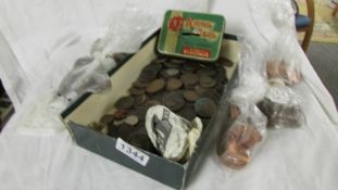 A good lot of coins including many copper pennies from Victorian to Elizabeth II.