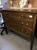 An Edwardian mahogany bedroom chest of drawers. 92cm x 47cm x 81cm. *Collect Only*