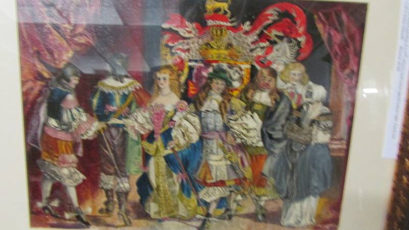 A. Howarth, oil on board painting of a 17th century court scene signed bottom right. - Image 2 of 2