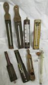 A quantity of old thermometers.