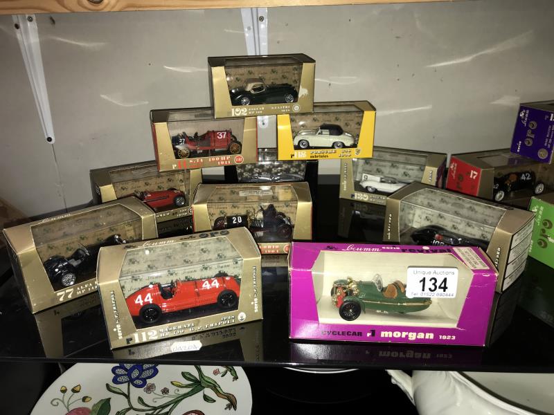 A good collection of die cast Brumm Oro model cars including Jaguar, Morgan, Porsche, Blitzen & Benz - Image 2 of 3