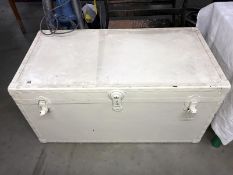 A large painted travel trunk. Collect only.