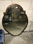 A large Victorian/Edwardian dressing table/wall mirror (108cm x 73cm) (COLLECT ONLY)