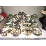 An assortment of collectors plates including Royal Doulton