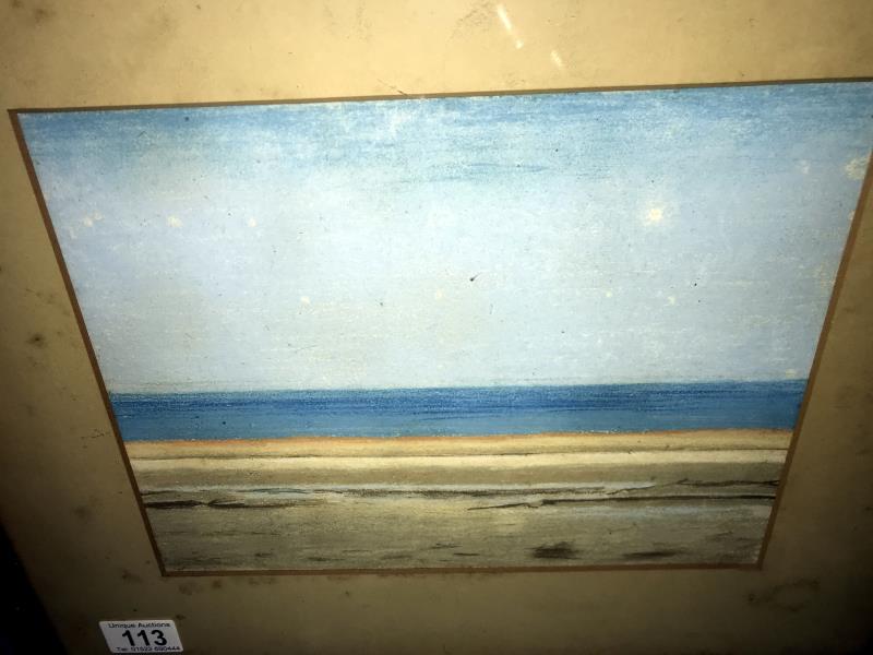 An Edwardian watercolour of a beach scene (48cm x 39cm) - Image 2 of 3