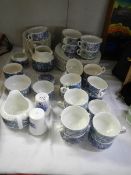 A mixed lot of blue and white table ware (collect only).