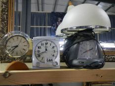 A mixed lot of clocks including alarm.