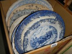 A large lot of meat platters, (collect only).