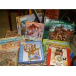 A good lot of jigsaw puzzles.