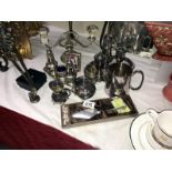 A quantity of silver plated items