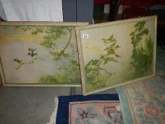 A pair of framed and glazed prints. (Collect only).