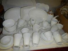 A mixed lot of white tea ware. (Collect only)