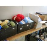 A quantity of knitting wool etc.,