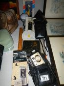 A mixed lot including camera, rulers etc.,
