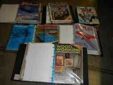 Six folders of aircraft, classic car magazines etc.,