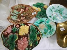 A quantity of leaf decorated plates. (Collect only)