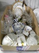 A tray of assorted glass and ceramics. (Collect only)