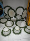 A green and white dinner set (collect only).