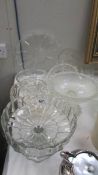 A mixed lot of glass bowls/plates etc., (Collect only)