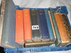A quantity of books including 3 volume of The Complete Oxford Shakespeare.